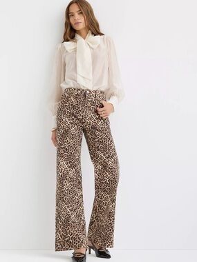 NWT Loft High Rise Cheetah Print Jeans